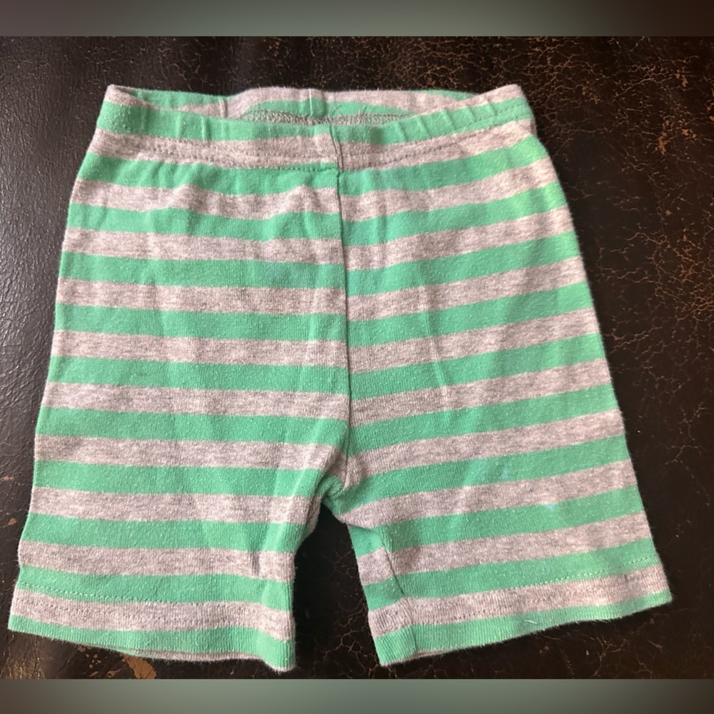 Carter's Mint and Gray Striped Shorts